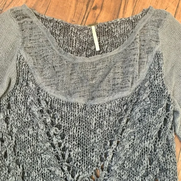 Free People gray knit sweater - Picture 3 of 5